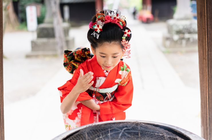 七五三　七歳女の子